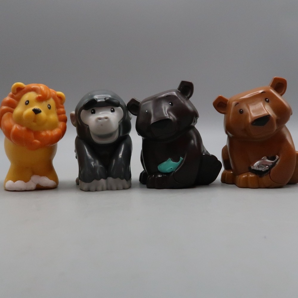 Fisher Price Little People Monkey Chimp Lions Bears Wild Animal Figure Toy Lot